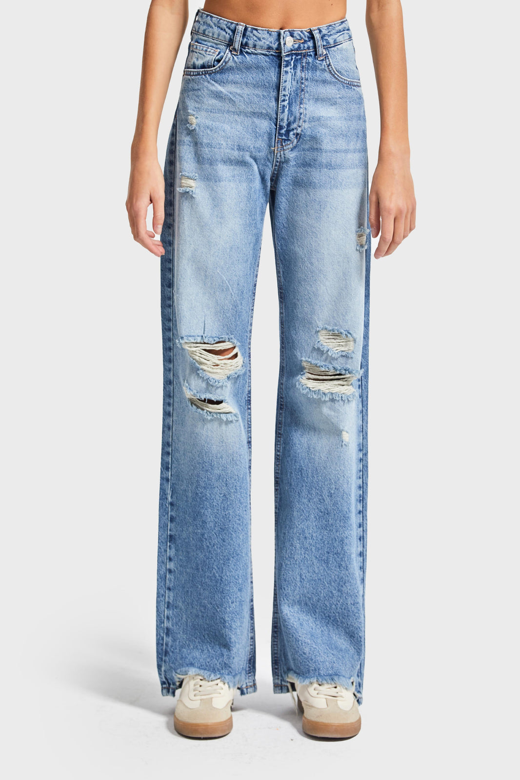 EMMA Straight High Rise Jeans - Ocean