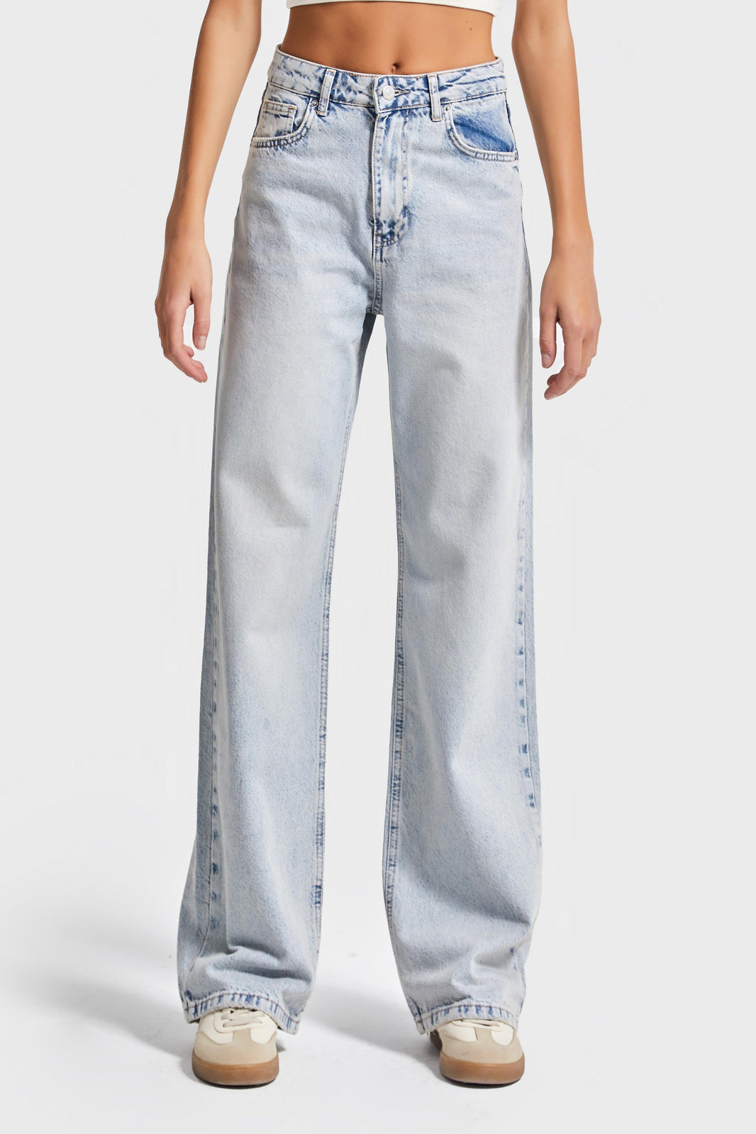 EMMA Straight High Rise Jeans - Sky