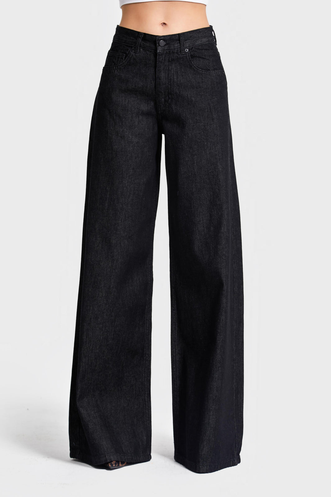 Palazzo Mid Rise Jeans