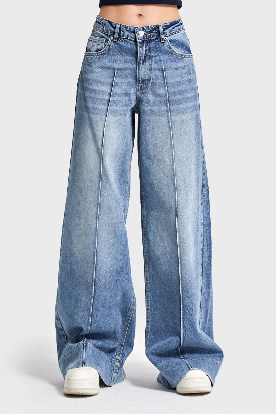 Palazzo High Rise Jeans - Ocean