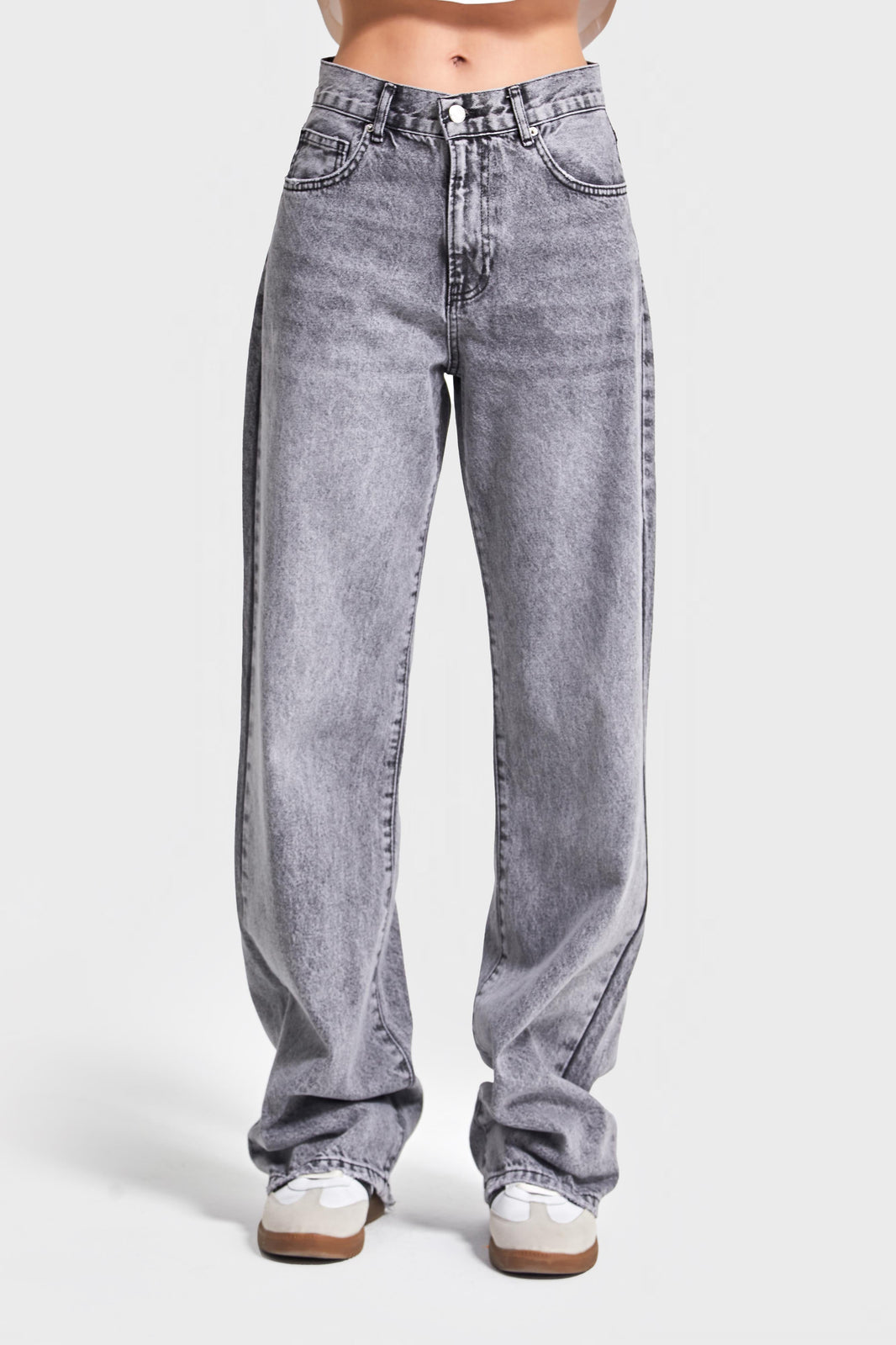 SOFIA Loose High Rise Jeans - Steel