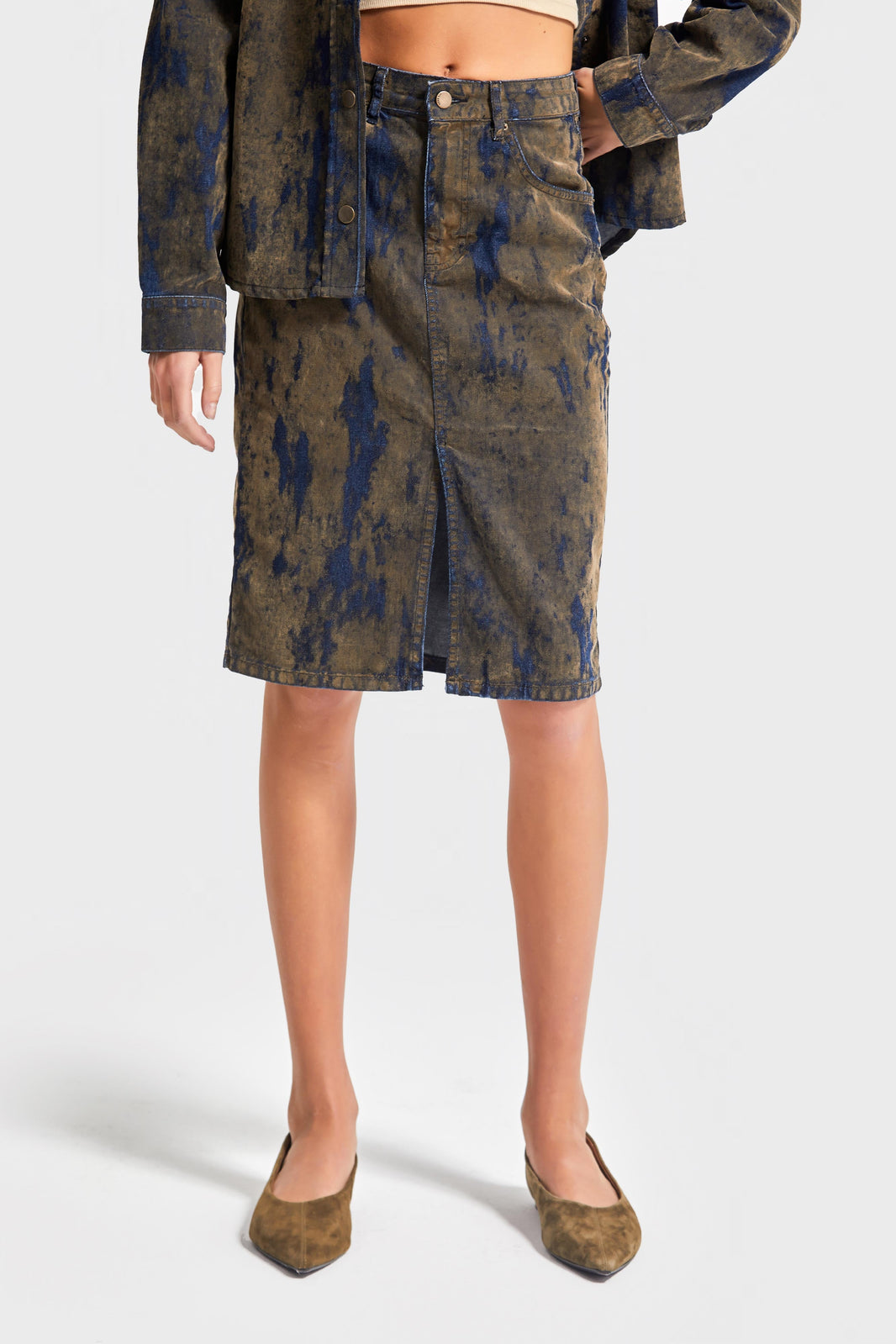 Midi Denim Skirt