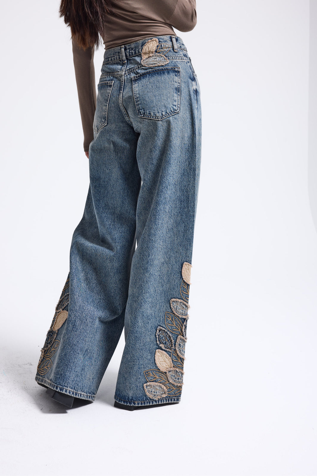 5144 %100 Cotton Palazzo Jeans