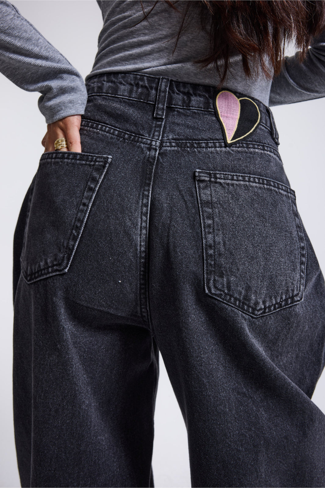 5434 %100 Cotton Barrel Jeans