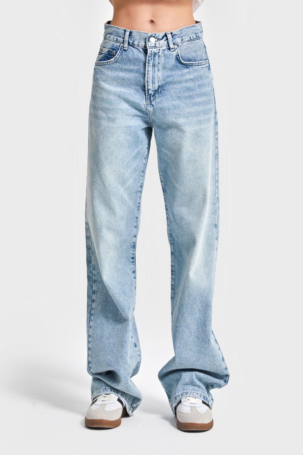 SOFIA Loose High Rise Jeans - Aqua