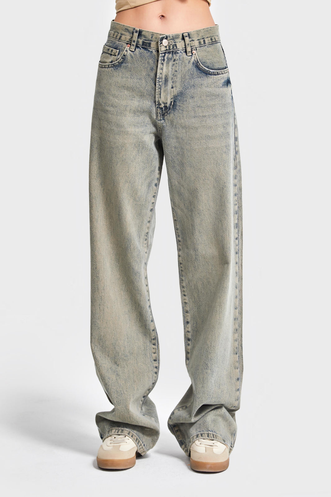 SOFIA Loose High Rise Jeans - Mustard