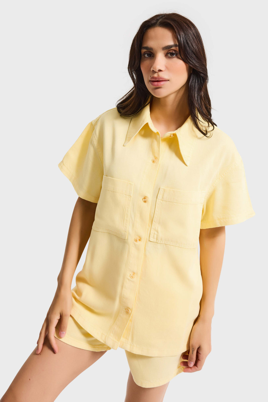 DENIM SHIRT - LEMON