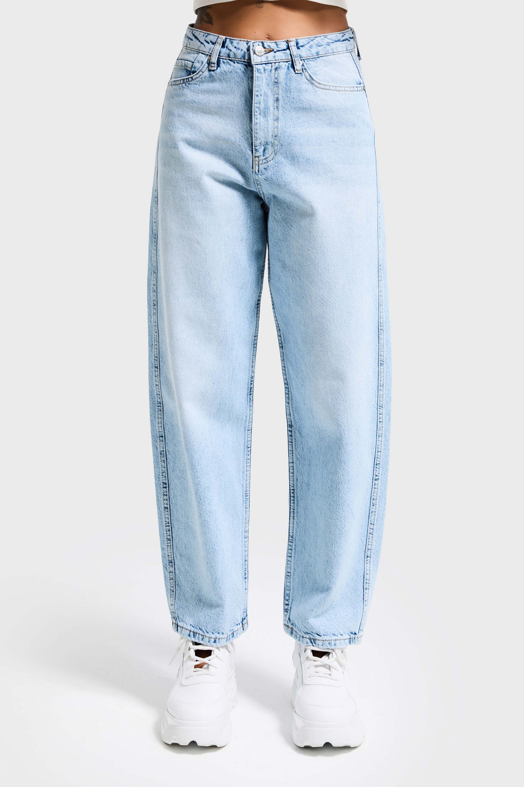 JUNE RELAXED MID RISE JEANS -  SKY