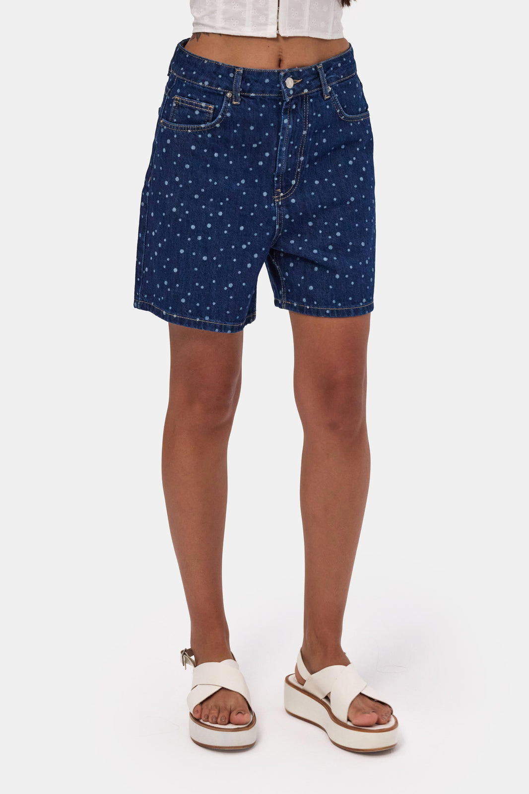 POLKA MINI DENIM SHORT