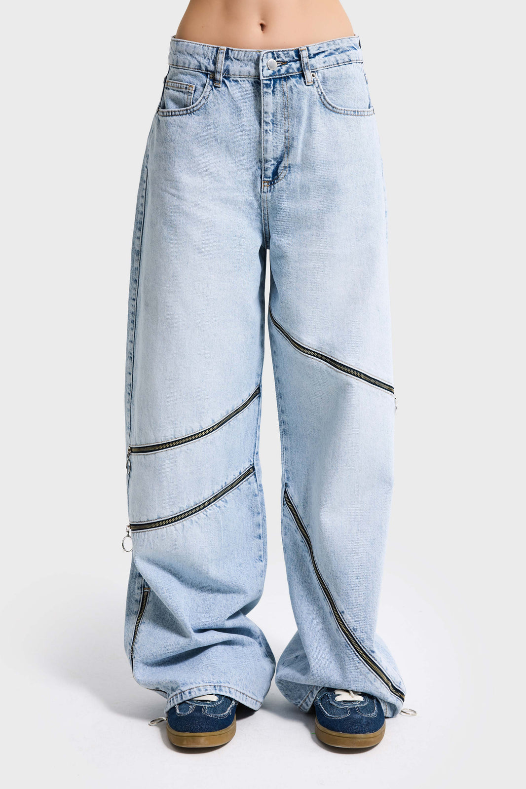 BAGGY HIGH RISE JEANS - ICE