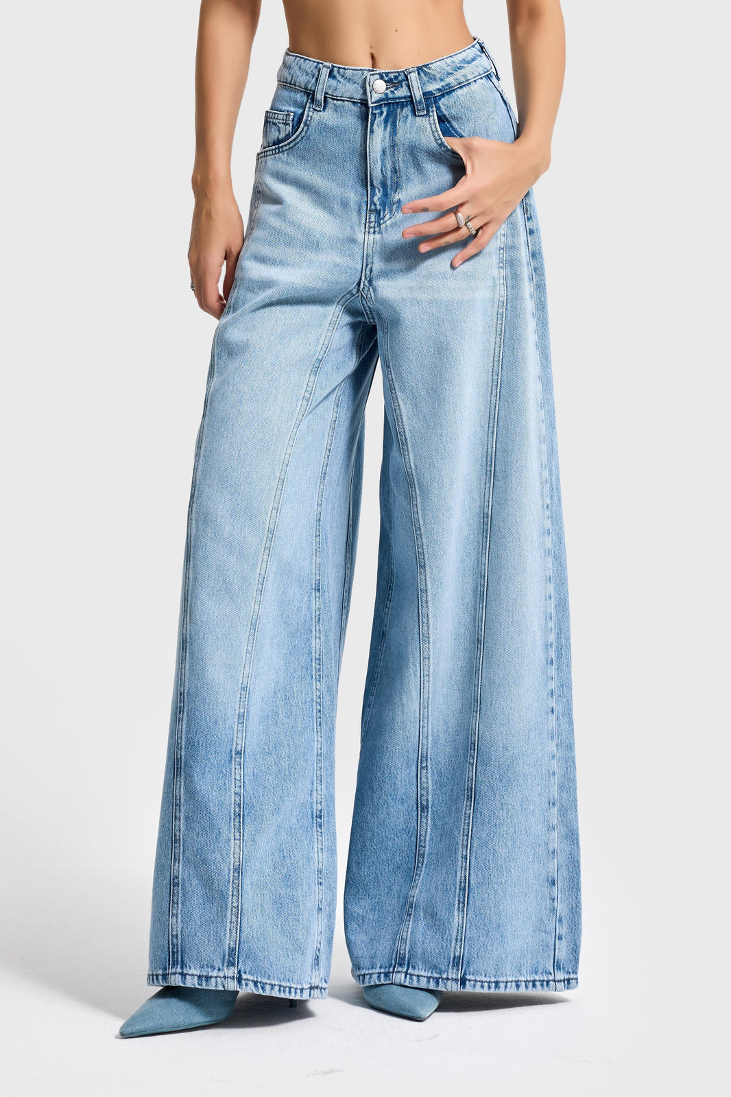 PALAZZO MID RISE JEANS