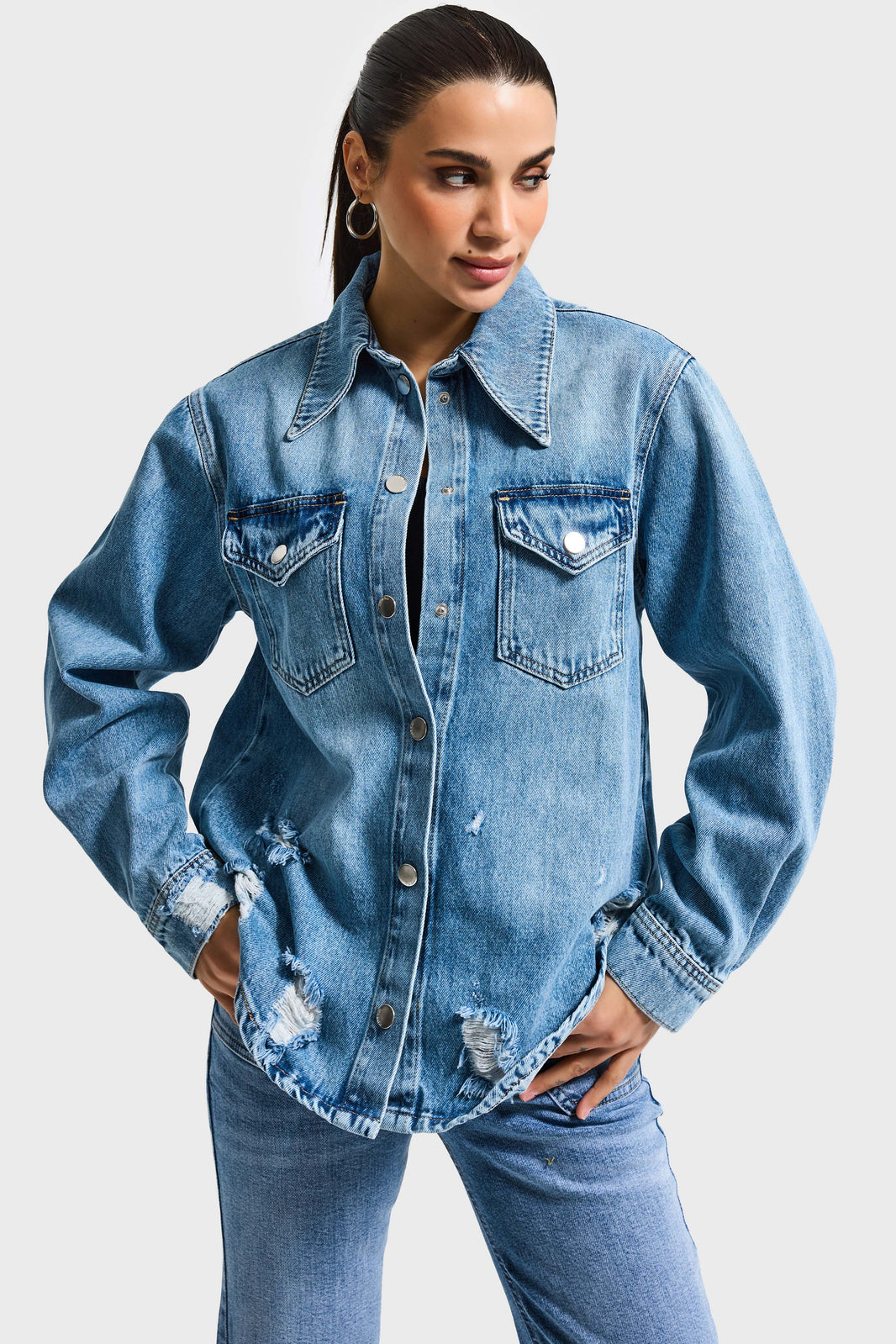 DENIM OVERSHIRT