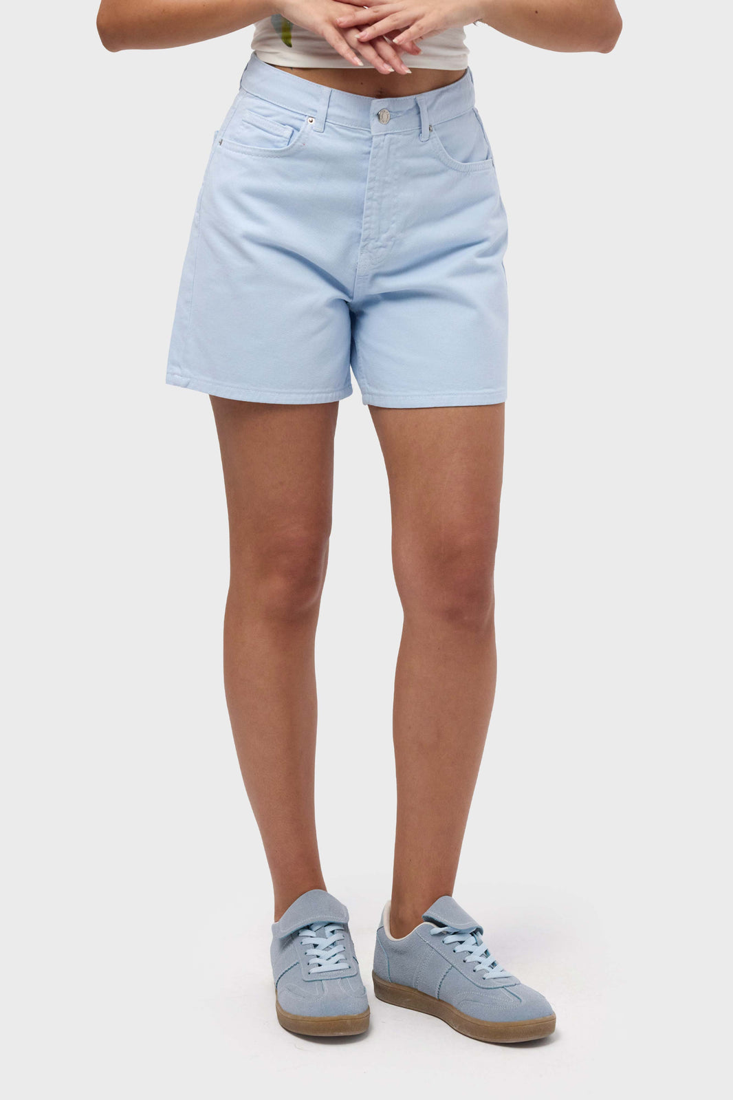 MINI DENIM SHORT - AQUA