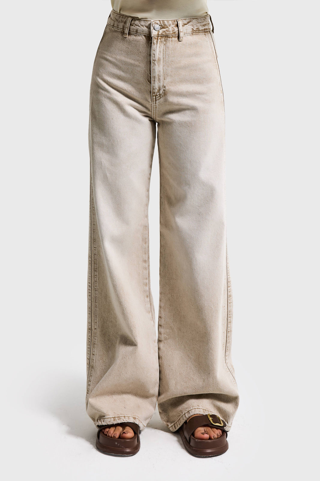 LOOSE HIGH RISE JEANS - OAT