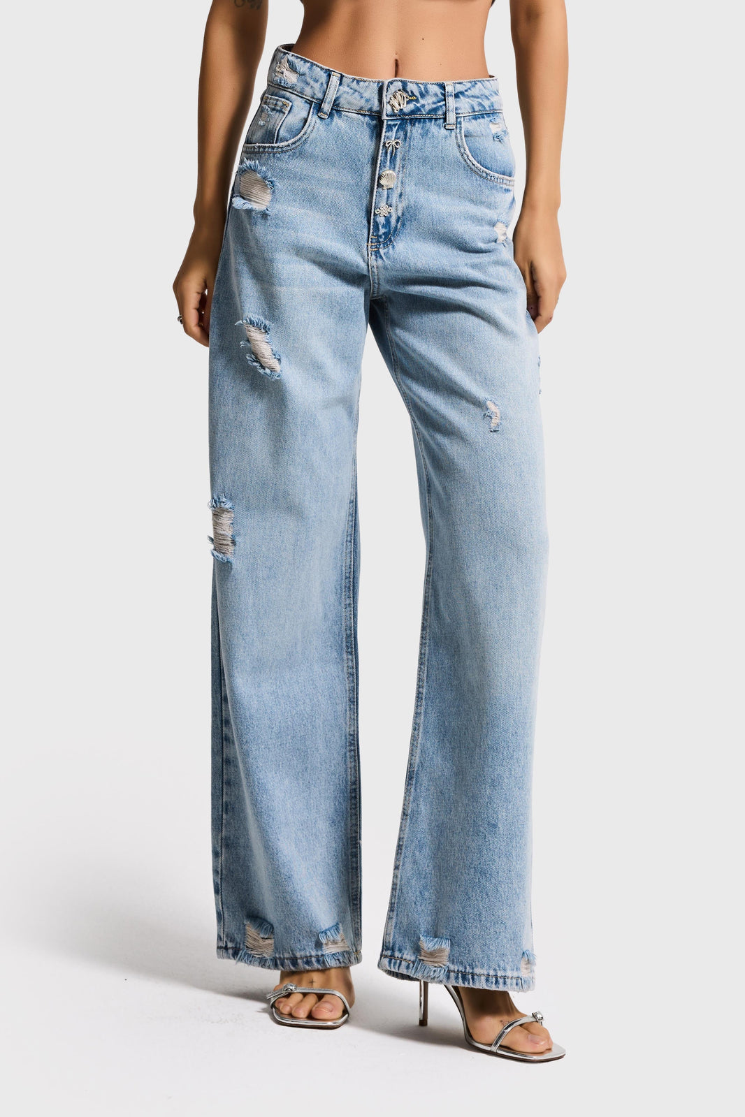 BAGGY MID RISE JEANS