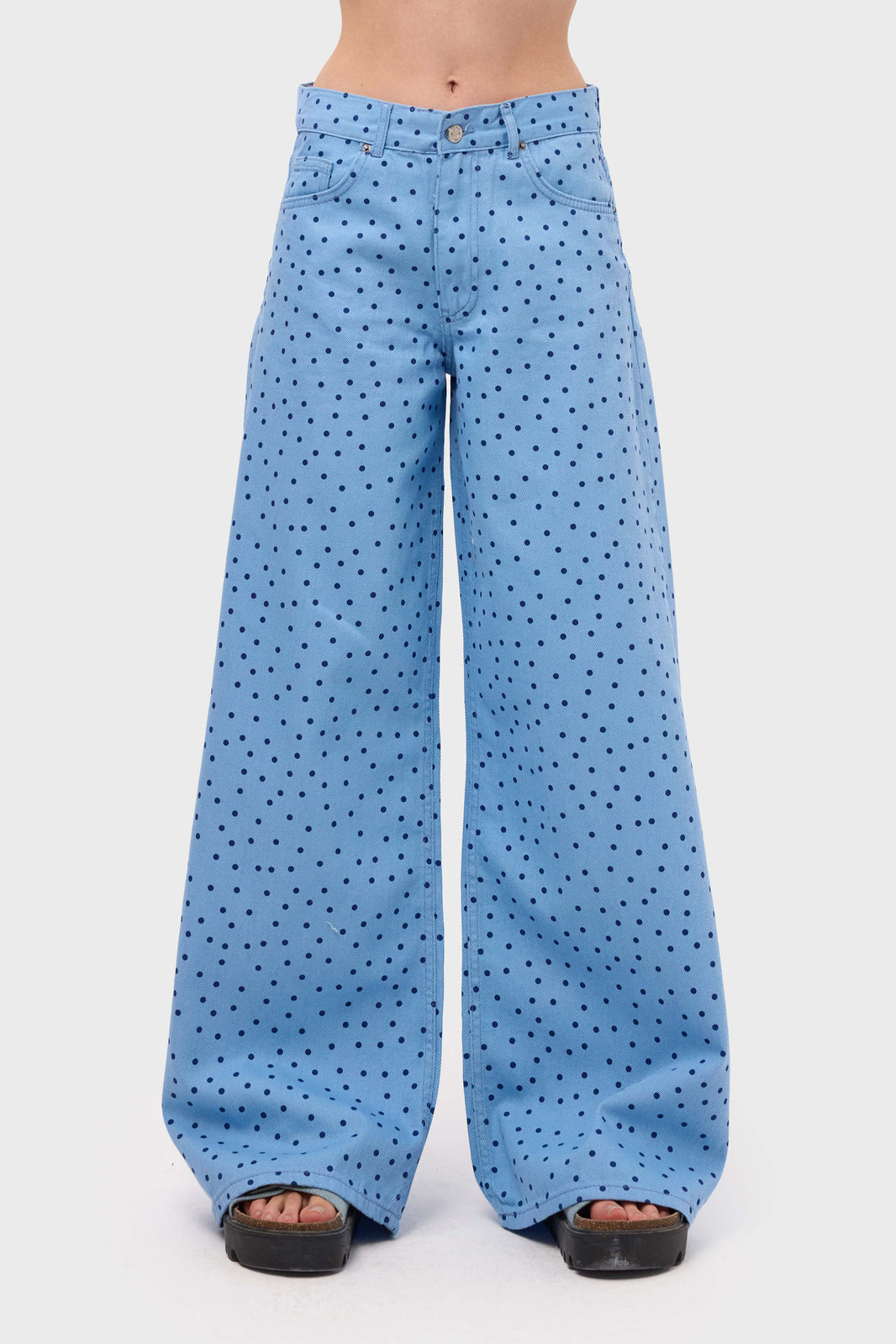 POLKA PALAZZO LOW RISE JEANS