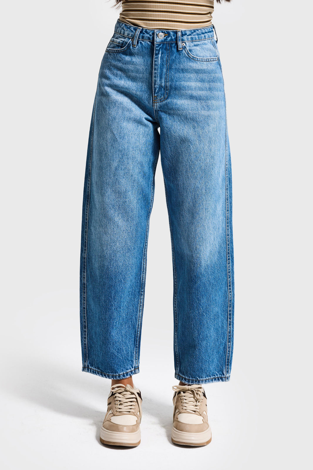 June Relaxed Mid Rise Jeans - NAVY