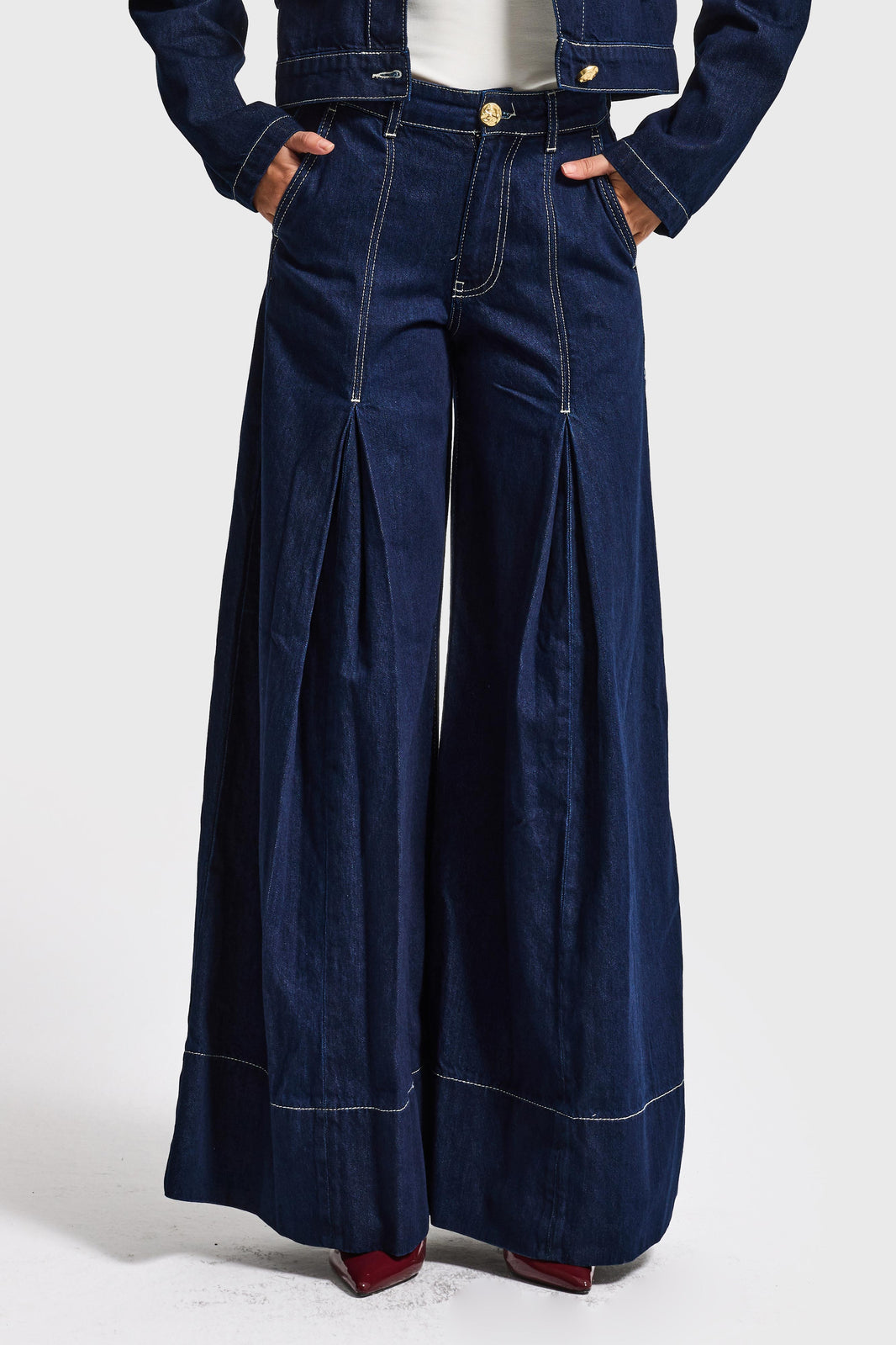 PALAZZO MID RISE JEANS