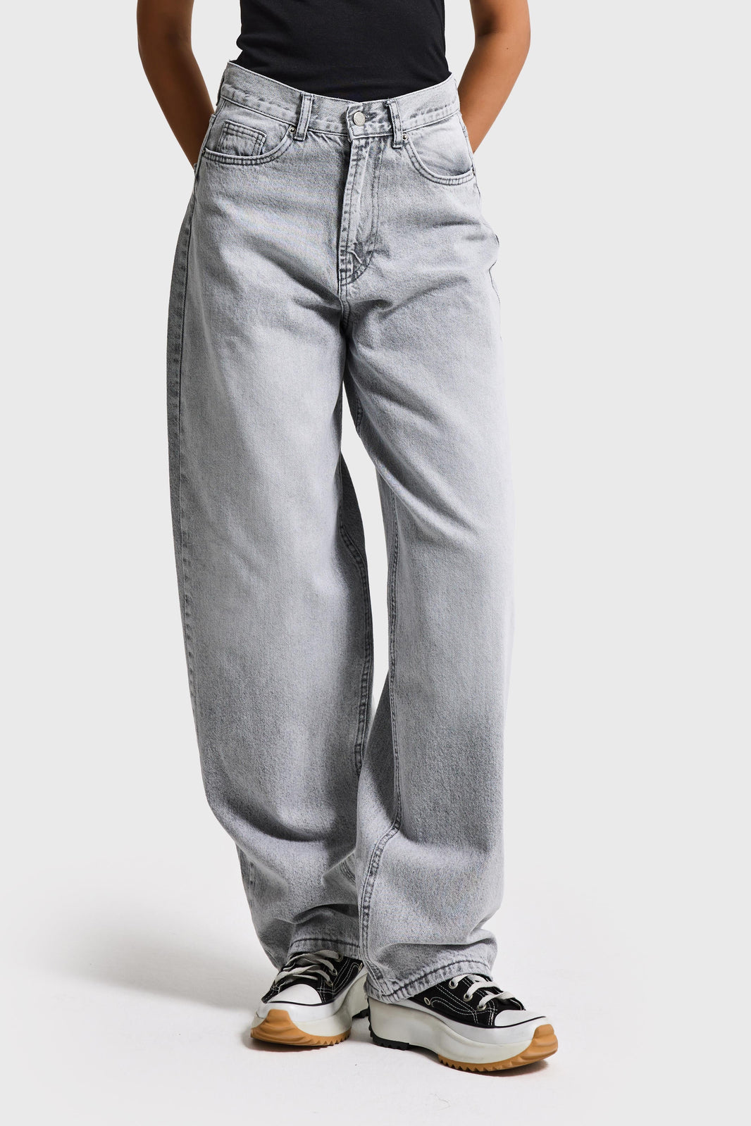 IVY Skater Mid Rise Jeans - Light Gray