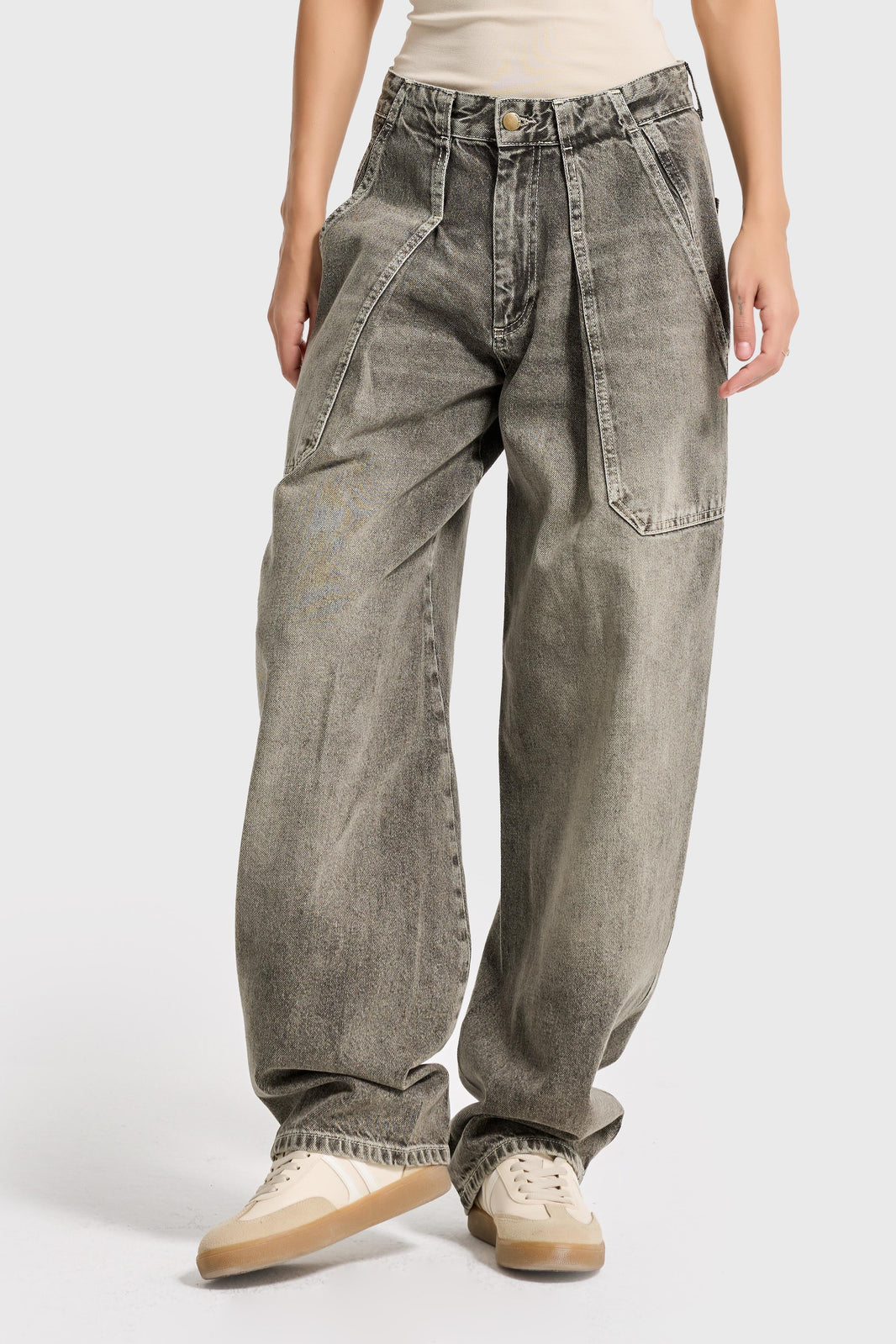 BARREL BALLOON MID RISE JEANS